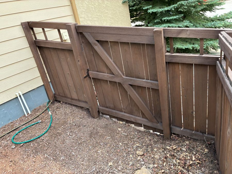 dark stained wooden fence Preview Image 2