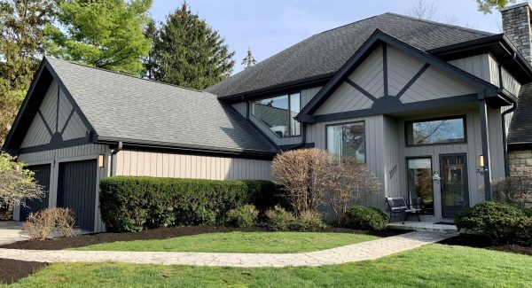 front of home after paint job