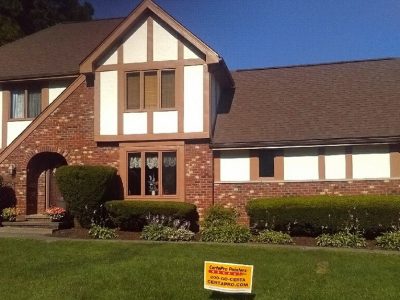 white and brown painted exterior