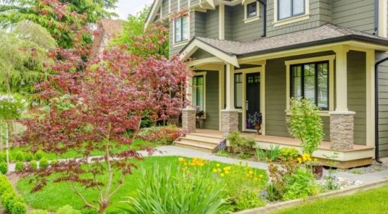 home with asbestos siding