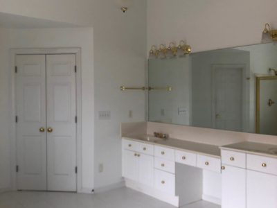 interior repainting of a bathroom in roswell, ga