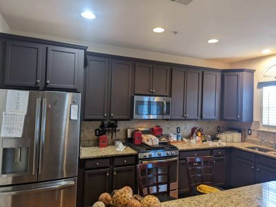 Kitchen Cabinet and Island Project - Full view of the kitchen