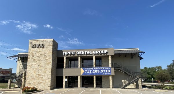 after exterior painting for an office building in cypress texas