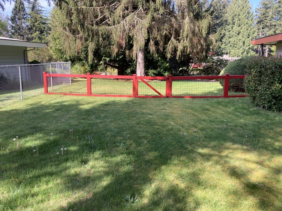 red painted fence Preview Image 2