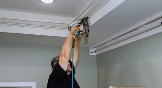 Crown Molding Services installing crown molding