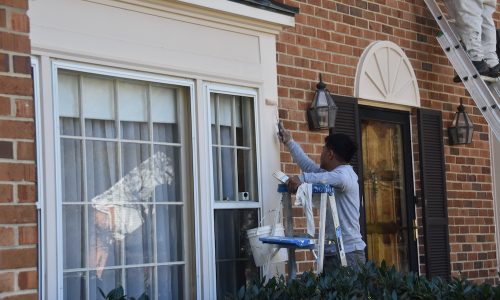 White Exterior Trim Painting