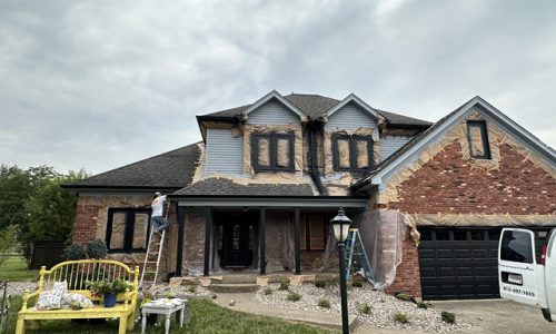 Front Overhang Support Beams/Accents - Progress Picture