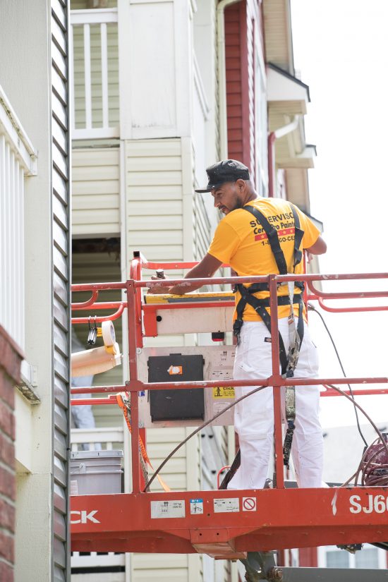 Condo unit being painted by certapro painters of roanoke va
