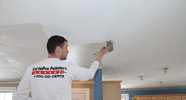 popcorn ceiling skim coat