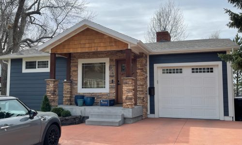 The final result of the exterior paint and trim change