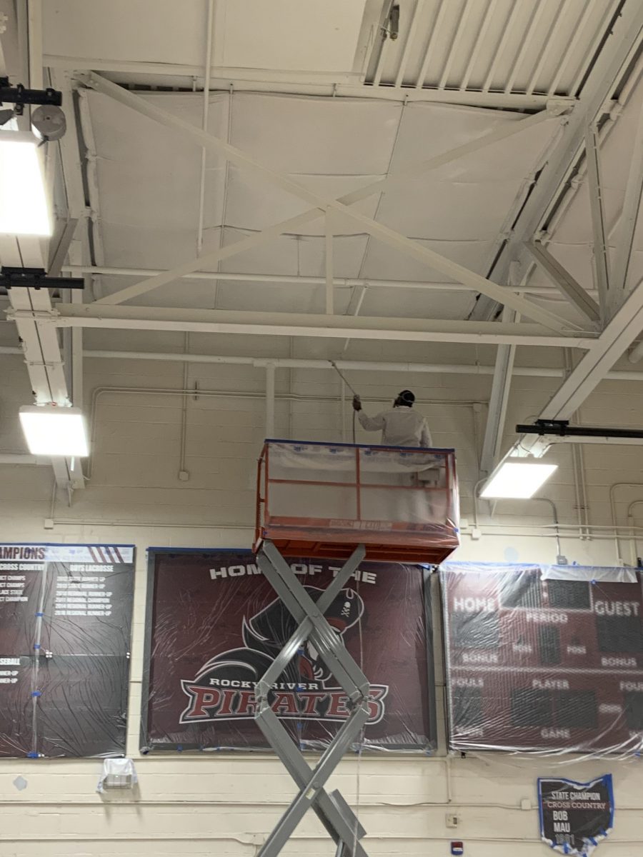 rocky river school gym painting in progress Preview Image 2