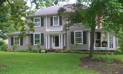 Tan & White Exterior