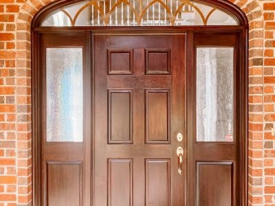 Front door entrance staining