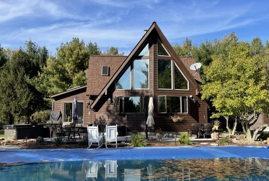 brown stained residential exterior