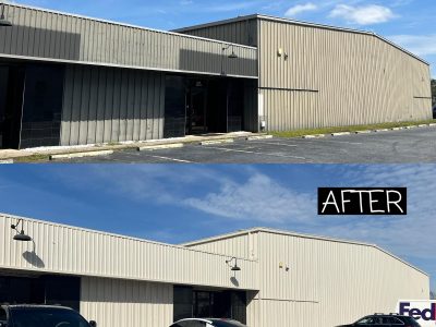 Before and after Commercial Painting Norcross GA