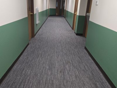 painted two tone interior wall