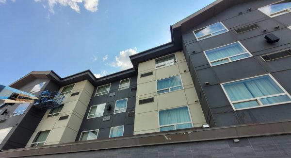 sandman hotel exterior painting