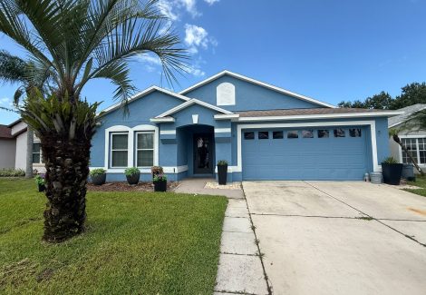 Bold Blue Exterior Makeover in Lake Mary