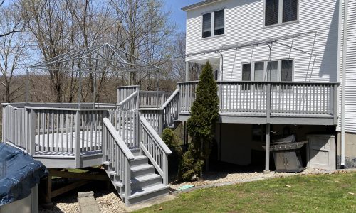 Painting a deck back to life