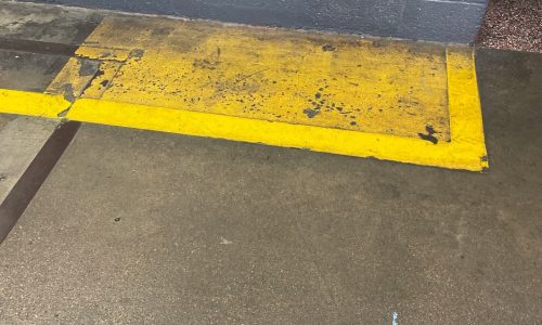 Deteriorated Safety Zone Coating