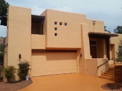 Peach Exterior House Painting