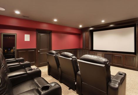 Kissing Camels Home Theater Room Painting