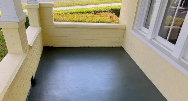 Cement Porch Refinishing