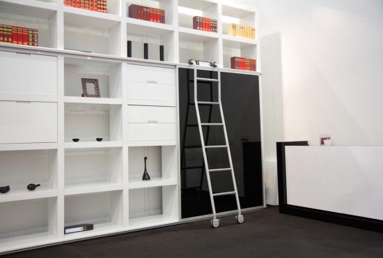 Library book case painting