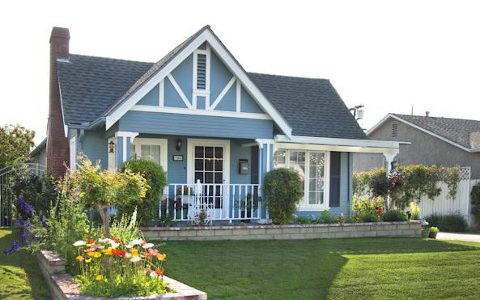 Blue and White Trim