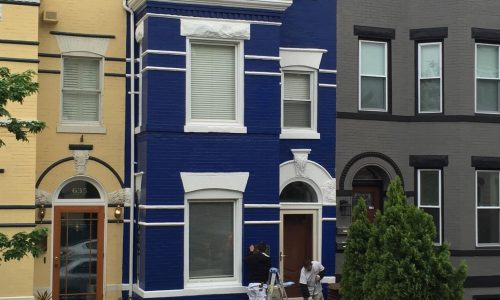 Deep Blue Row Home