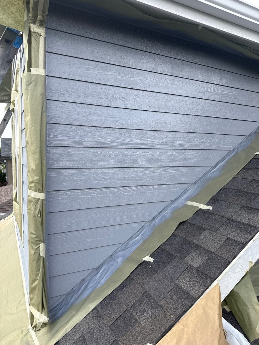 house with protective coverings for painting Preview Image 6