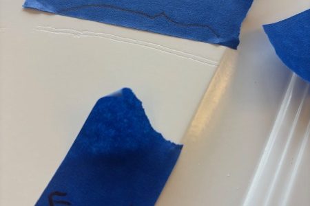 Previous Paint Failure on Cabinet Doors