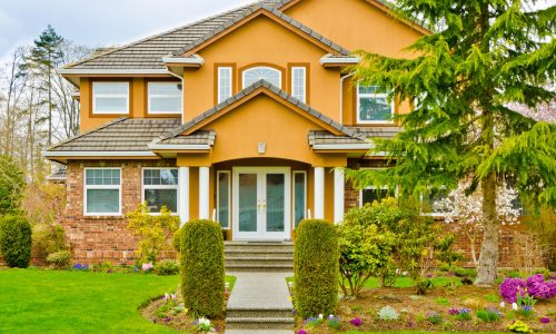 Orange Stucco Exterior
