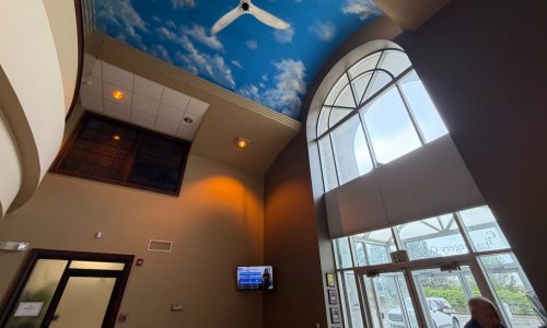Lobby & Ceiling Before Painting
