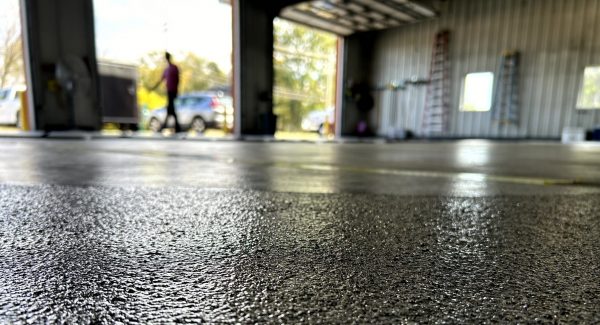 Commercial Floor Coating Project Using Polyaspartic Flake in Granite City, IL