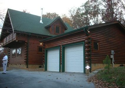 Log Cabin Staining