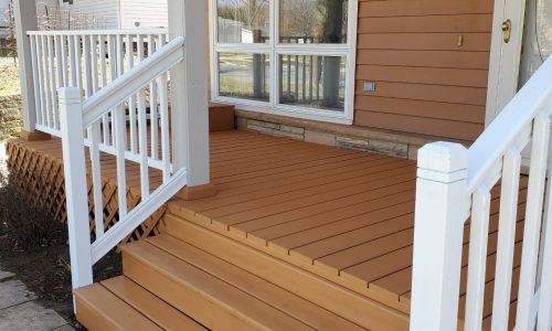 Multi-Tone Porch Railing Painting and Deck Staining