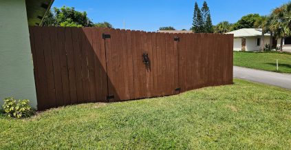Residential Wood Fence Staining