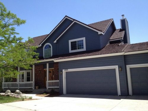 painted brick home