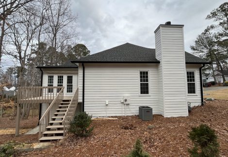 White Exterior Painting Project