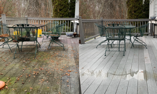 Power Wash and Stain Before & After