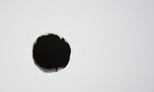 Damaged sheetrock.