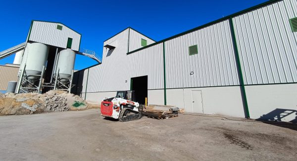 industrial facility exterior after painting