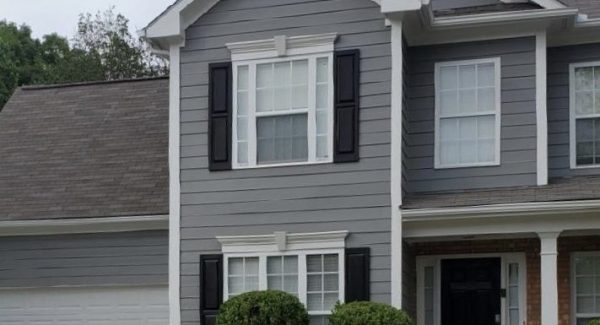 Grey Exterior Painting in Douglasville, GA