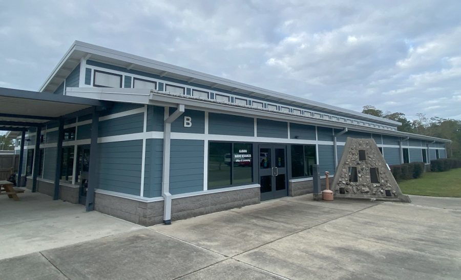 exterior view of rear of blue commercial building after painting Preview Image 5