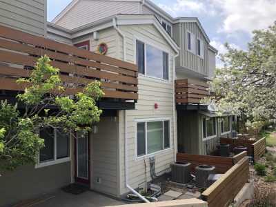 Bridgewalk Apartments Boulder front and back doors of each unit