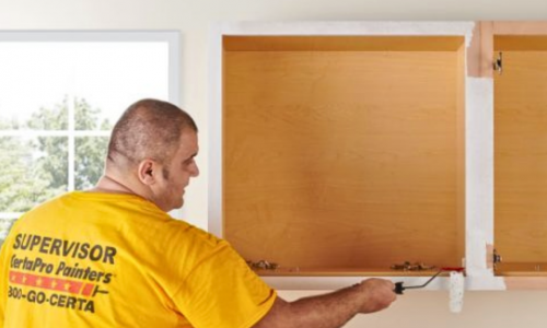 Paint or Stain Mounted Cabinets