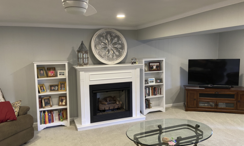 Basement Fireplace Painting