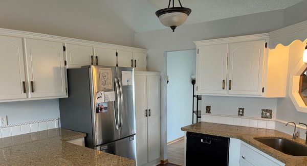 Kitchen Cabinet Enamel Project - Full kitchen view