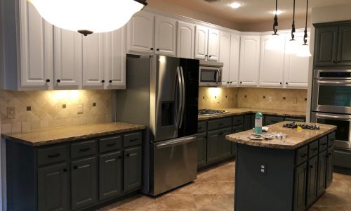 Two-Tone Kitchen Cabinet Painting